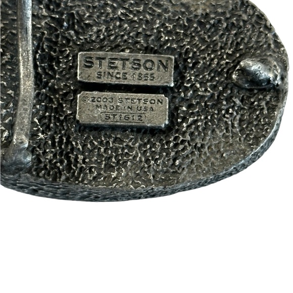 COPY - VINTAGE 2003 METAL STETSON BUCKLE MADE IN USA - Picture 6 of 10